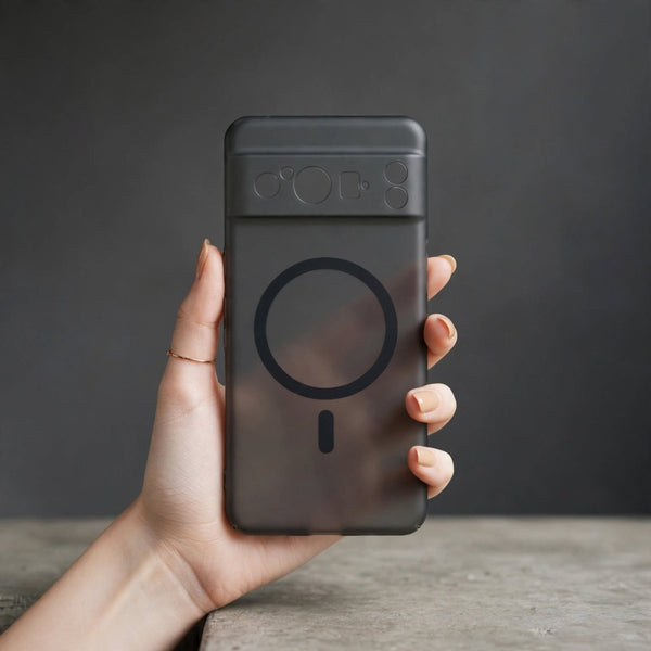 Black Paper Matte Magsafe Case for Google Pixel 8 Pro - The Hatke