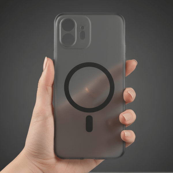Black Paper Matte Magsafe Case for Nothing Phone 2 - The Hatke