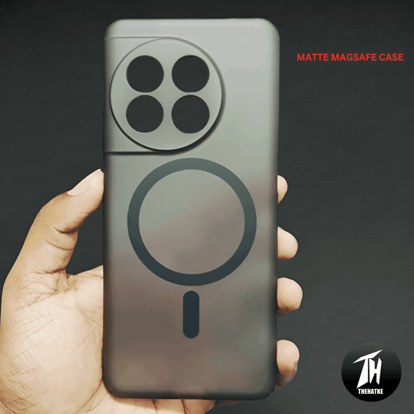 Black Paper Matte Magsafe Case for Oneplus 11 - The Hatke