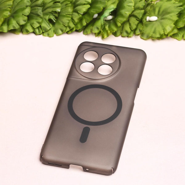 Black Paper Matte Magsafe Case for Oneplus 11r - The Hatke