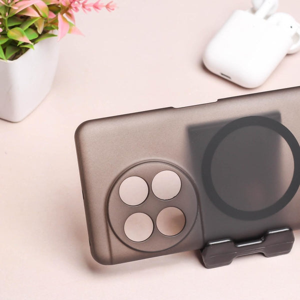 Black Paper Matte Magsafe Case for Oneplus 11r - The Hatke