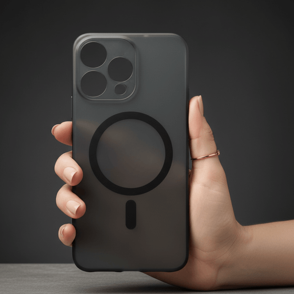 Black Paper Matte Magsafe Case for Oppo Reno 15 - The Hatke