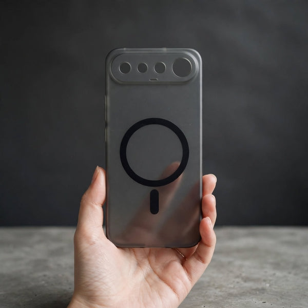 Black Paper Matte Magsafe Case for Realme 16 - The Hatke