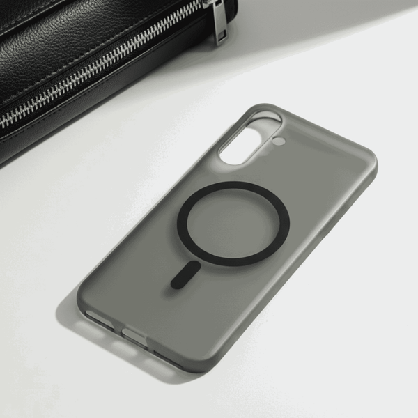 Black Paper Matte Magsafe Case for Samsung A26 - The Hatke