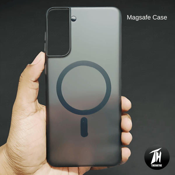 Black Paper Matte Magsafe Case for Samsung S21 - The Hatke