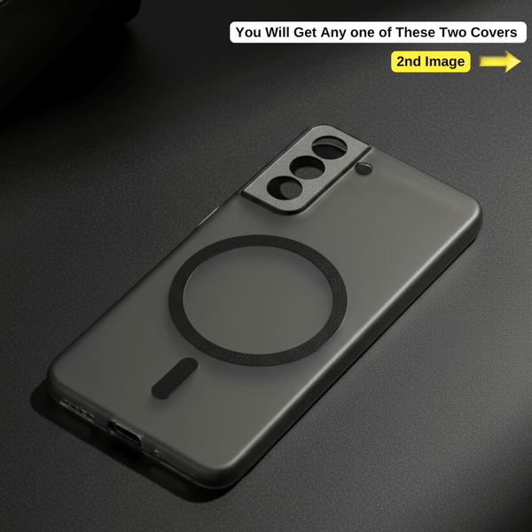 Black Paper Matte Magsafe Case for Samsung S21 Fe - The Hatke