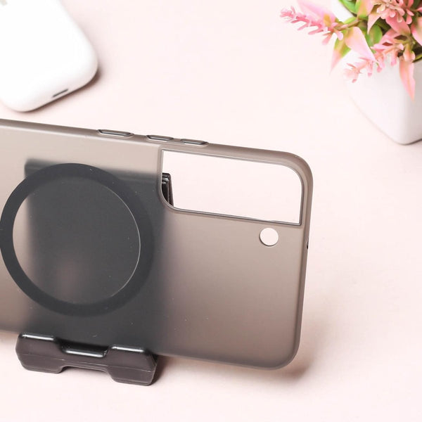 Black Paper Matte Magsafe Case for Samsung S21 Plus - The Hatke