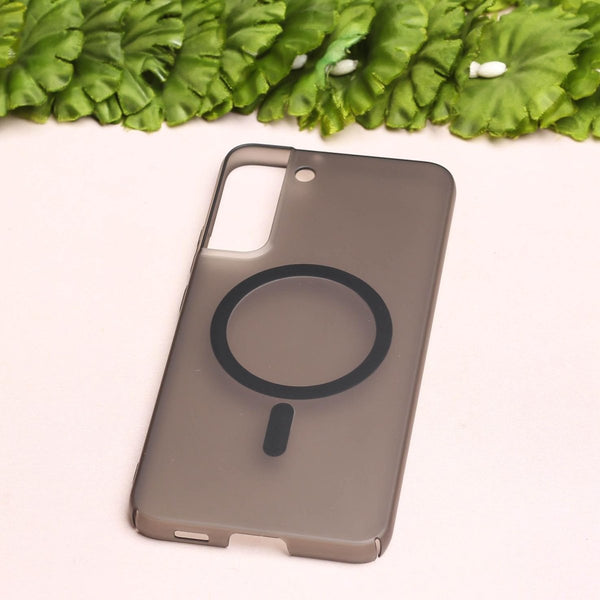 Black Paper Matte Magsafe Case for Samsung S22 Plus - The Hatke