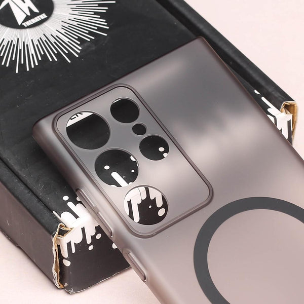 Black Paper Matte Magsafe Case for Samsung S26 Ultra - The Hatke