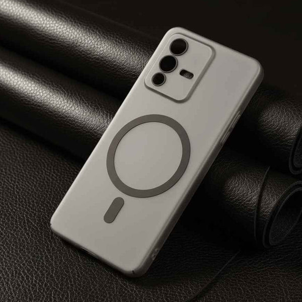 Black Paper Matte Magsafe Case for Vivo V23 - The Hatke