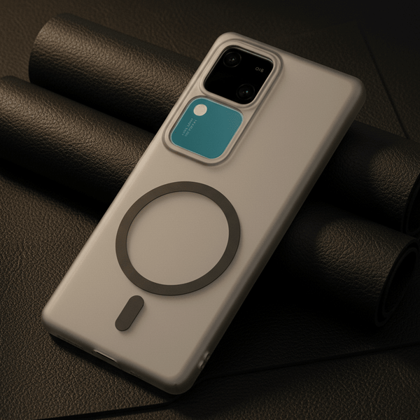 Black Paper Matte Magsafe Case for Vivo V30 Pro - The Hatke