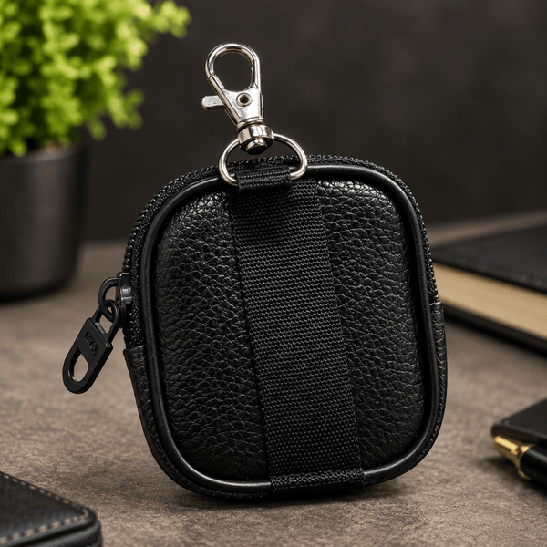 Black Premium Bluetooth Earbuds Cover Pouch - The Hatke