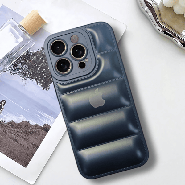 Black Puffon silicone case for Apple iPhone 13 Pro - The Hatke