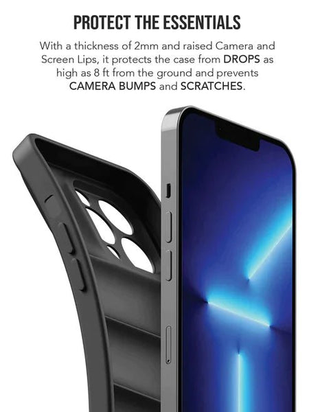 Black Puffon silicone case for Apple iPhone 14 Pro - The Hatke