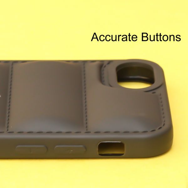 Black Puffon silicone case for Apple iPhone 8 - The Hatke
