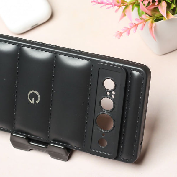 Black Puffon silicone case for Google Pixel 7 Pro - The Hatke