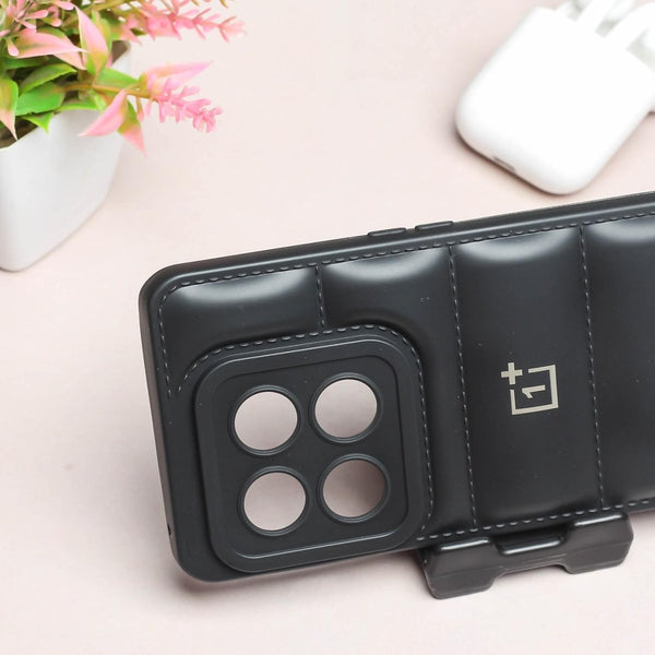 Black Puffon Silicone case for Oneplus 10 Pro - The Hatke