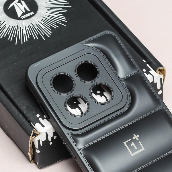 Black Puffon Silicone case for Oneplus 10 Pro - The Hatke