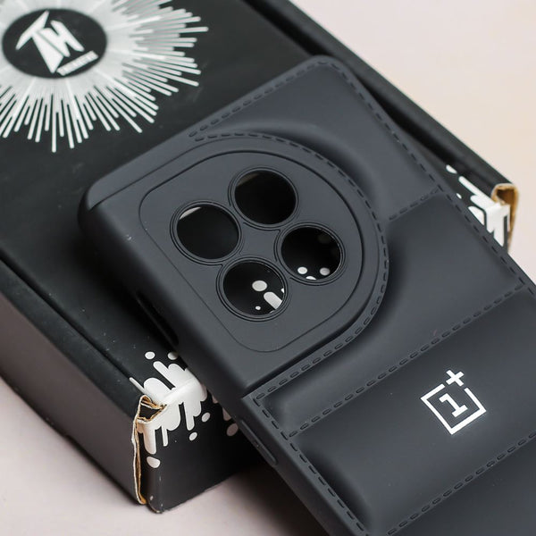 Black Puffon silicone case for Oneplus 11R - The Hatke