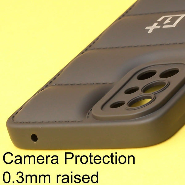 Black Puffon silicone case for Oneplus 8t - The Hatke