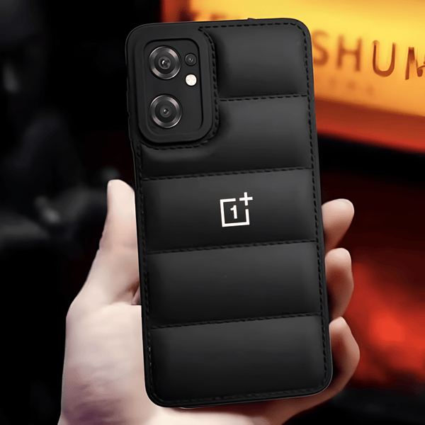 Black Puffon silicone case for Oneplus Nord CE 2 - The Hatke