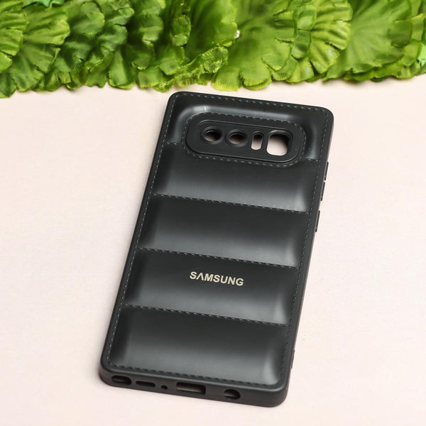 Black Puffon silicone case for Samsung Note 8 - The Hatke
