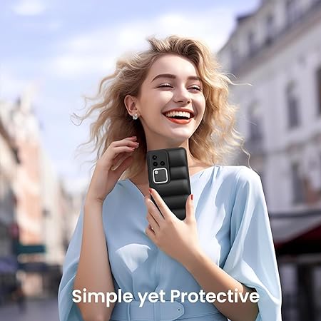 Black Puffon silicone case for Vivo V30 5G - The Hatke