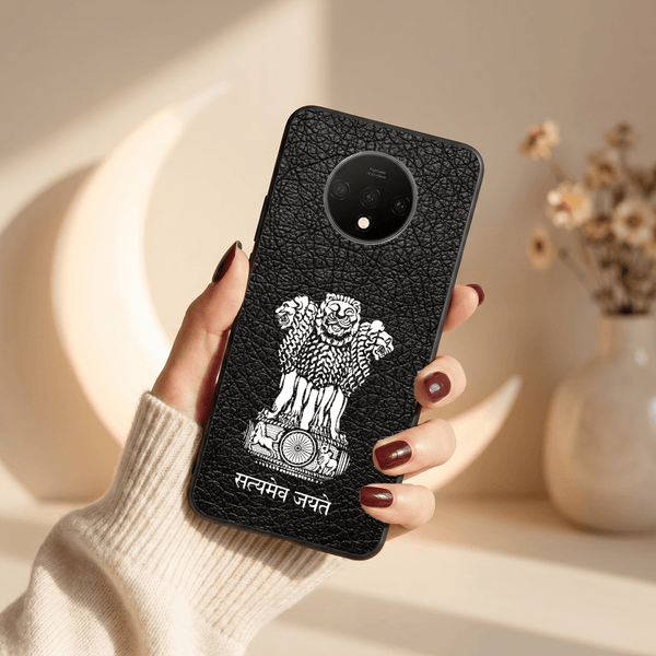 Black Satyamev Jayate MB Case for Oneplus 7T - The Hatke
