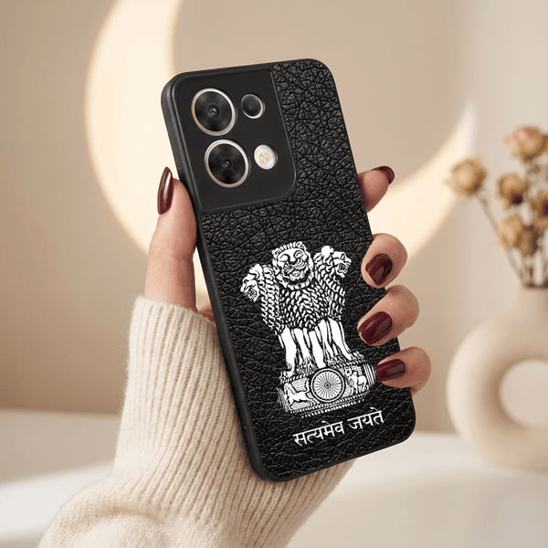 Black Satyamev Jayate MB Case for Oppo Reno 8 - The Hatke