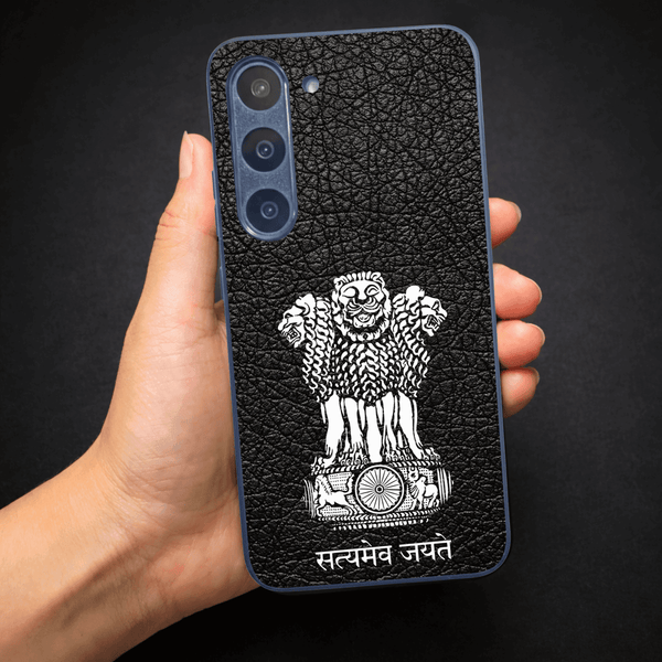 Black Satyamev Jayate MB Case for Samsung Galaxy S23 - The Hatke