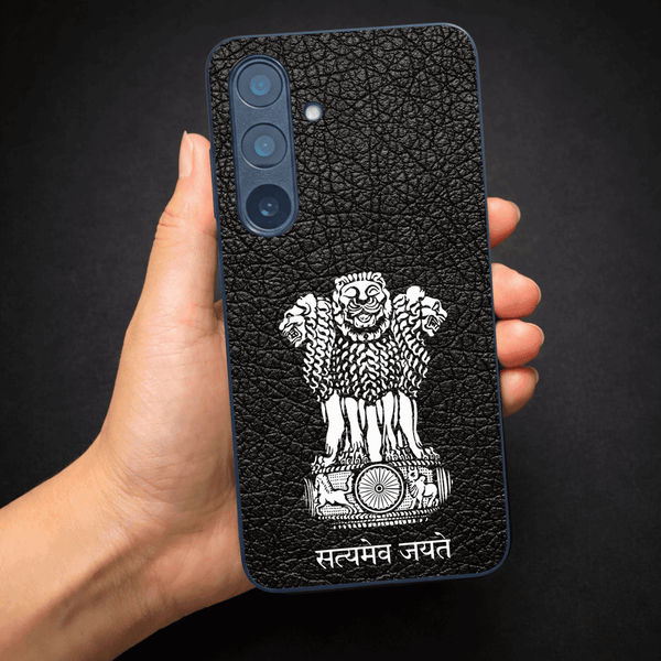 Black Satyamev Jayate MB Case for Samsung Galaxy S24 - The Hatke