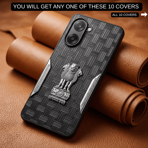 Black Satyameva Jayate embossed Leather Case for Oneplus Nord Ce 5 - The Hatke