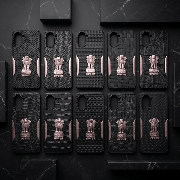 Black Satyameva Jayate embossed Leather Case for Oneplus Nord Ce 5 - The Hatke