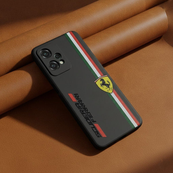 Black SCUFERRA Embossed Silicone case for Oneplus Nord Ce 2 Lite - The Hatke