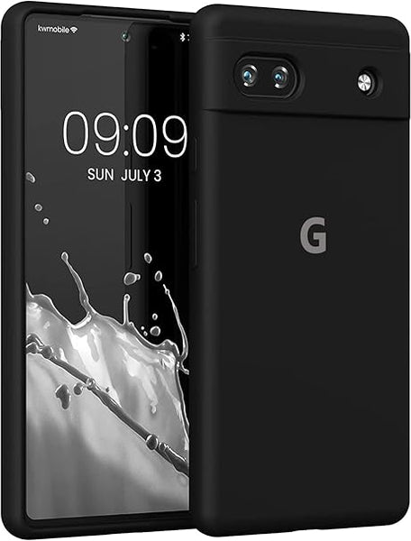 Black Silicon Case for Google Pixel 6A - The Hatke