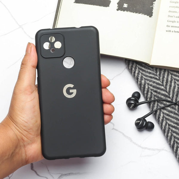 Black Silicone Case for Google Pixel 4 - The Hatke