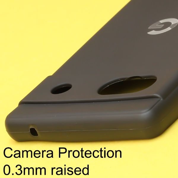Black Silicone Case for Google Pixel 7A - The Hatke