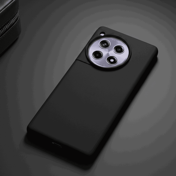 Black Silicone Case for Oneplus 12r - The Hatke