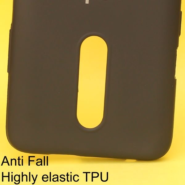 Black Silicone Case for Oneplus 7 pro - The Hatke
