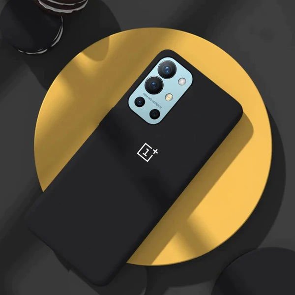 Black Silicone Case for Oneplus 9r - The Hatke