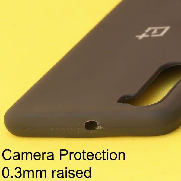 Black Silicone case for Oneplus Nord - The Hatke