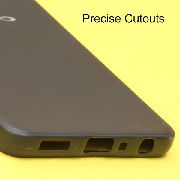 Black Silicone Case for Oppo Reno 8T - The Hatke