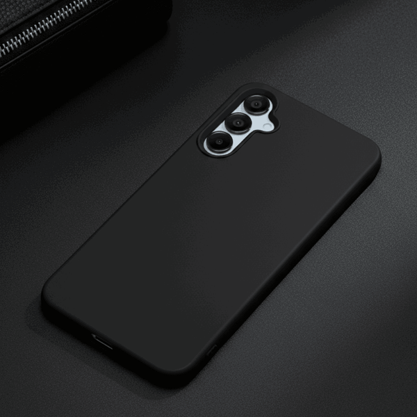 Black Silicone Case for Samsung S23 Fe - The Hatke