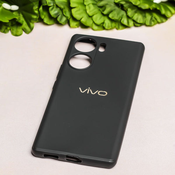Black Silicone Case for Vivo V29e 5G - The Hatke