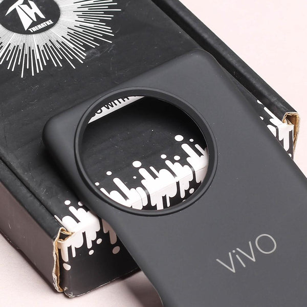 Black Silicone Case for Vivo V30E - The Hatke