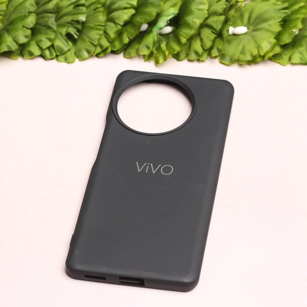 Black Silicone Case for Vivo V30E - The Hatke