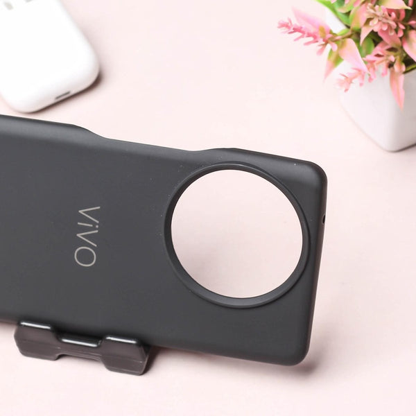 Black Silicone Case for Vivo V30E - The Hatke