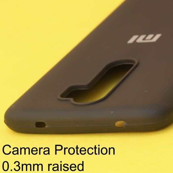 Black Silicone Case for Xiaomi Redmi Note 8 pro - The Hatke