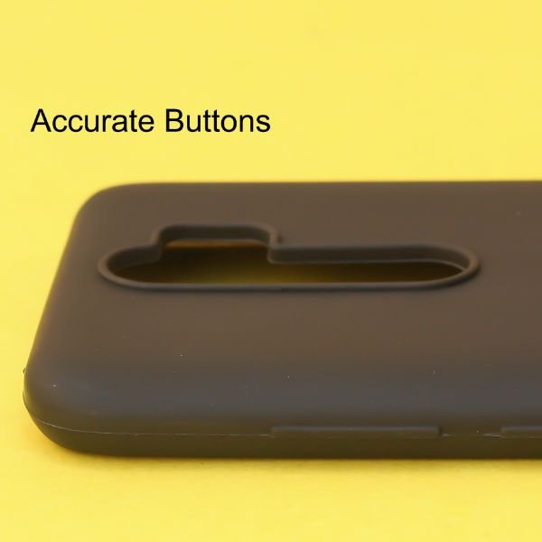 Black Silicone Case for Xiaomi Redmi Note 8 pro - The Hatke