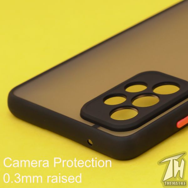 Black Smoke Camera Safe case for Samsung A72 - The Hatke